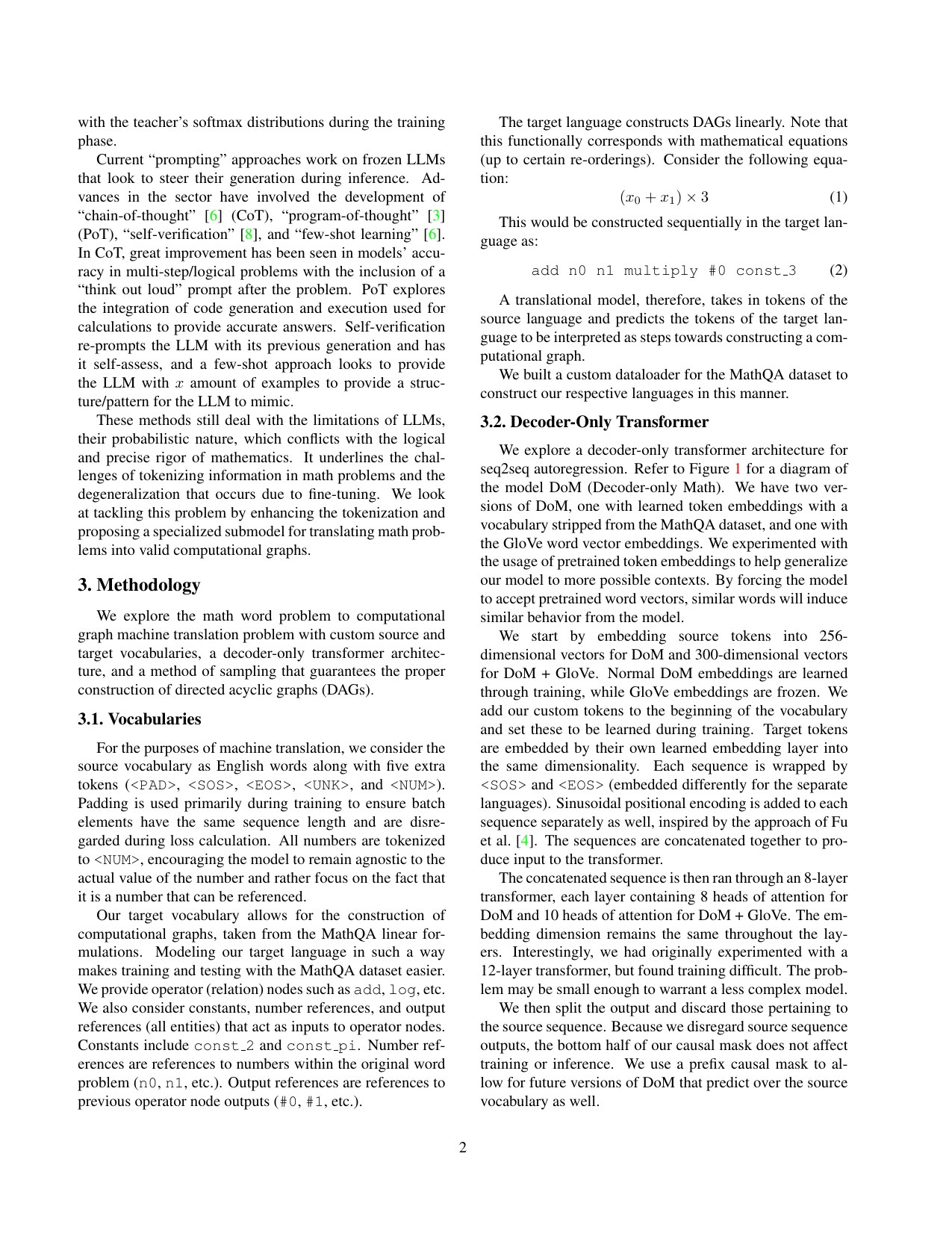 Page 2 of DoM: Math Problems to Computation Graphs